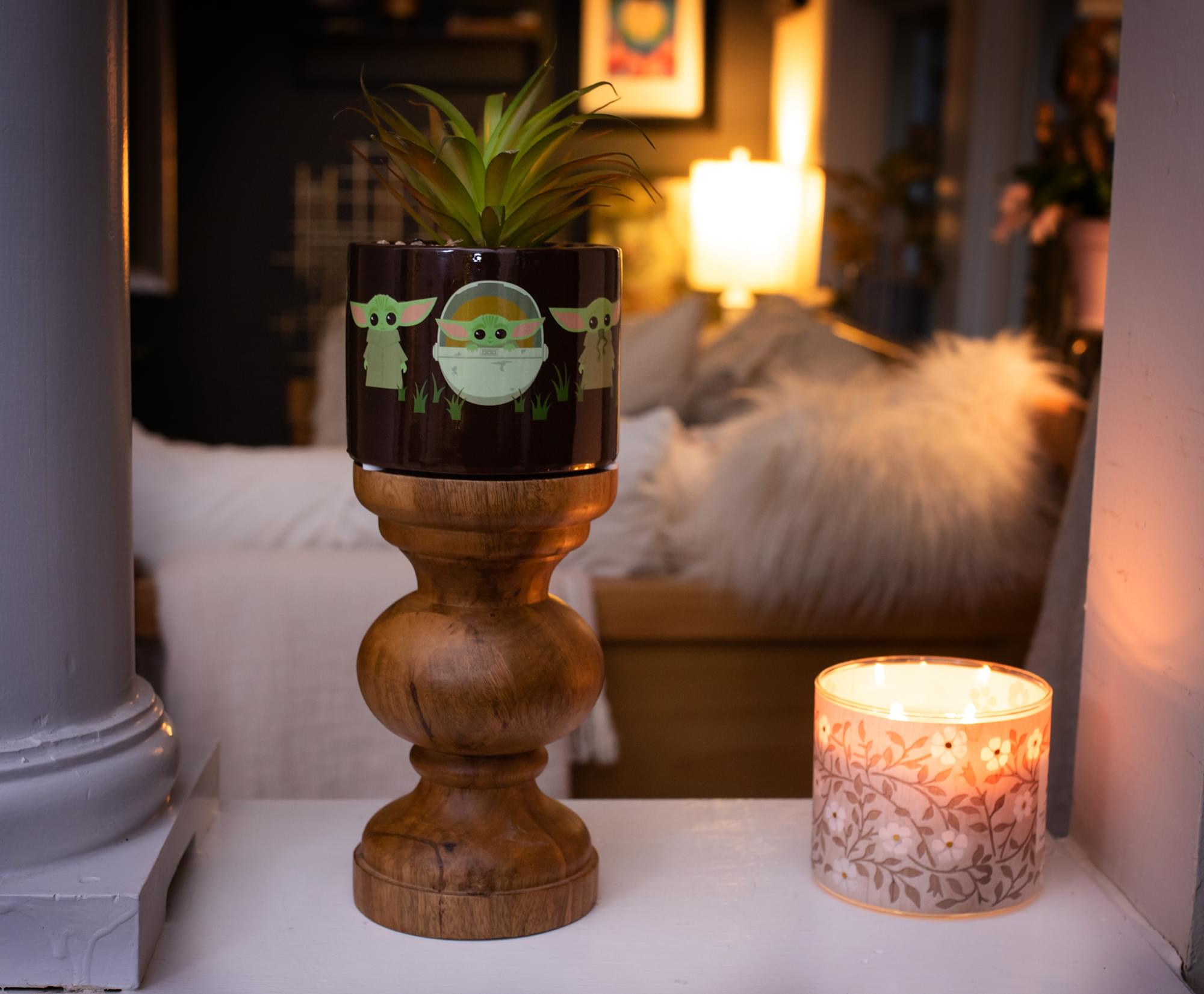 Star Wars: The Mandalorian The Child Ceramic Planter with Artificial Succulent