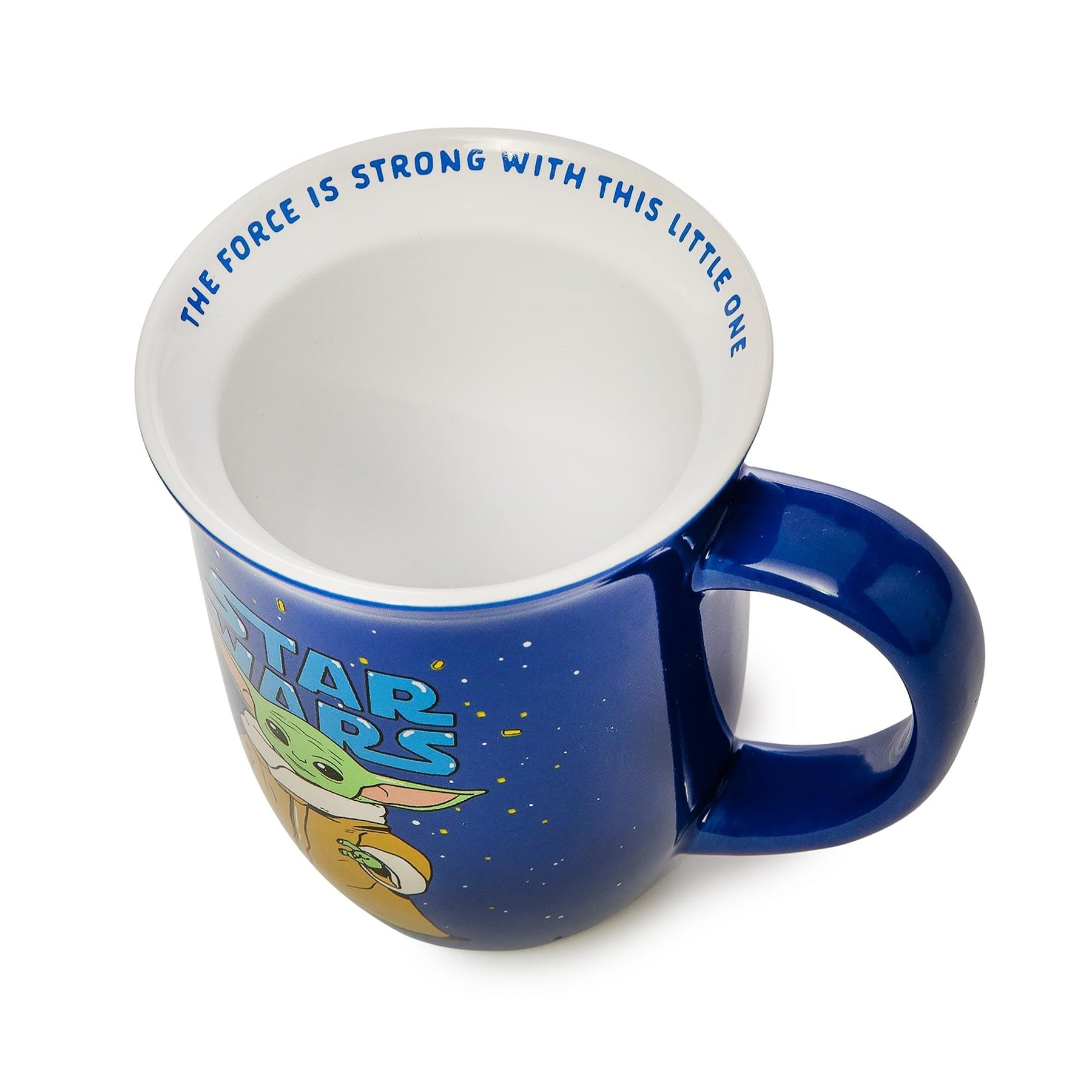 Star Wars: The Mandalorian Grogu "The Force Is Strong" Wide Rim Ceramic Mug