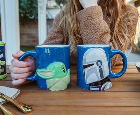 Star Wars: The Mandalorian And Grogu Sculpted Ceramic Mugs | Set of 2