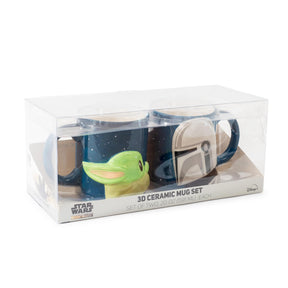 Star Wars: The Mandalorian And Grogu Sculpted Ceramic Mugs | Set of 2