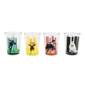 Spy x Family Trio and Logo 2-Ounce Mini Shot Glasses | Set of 4