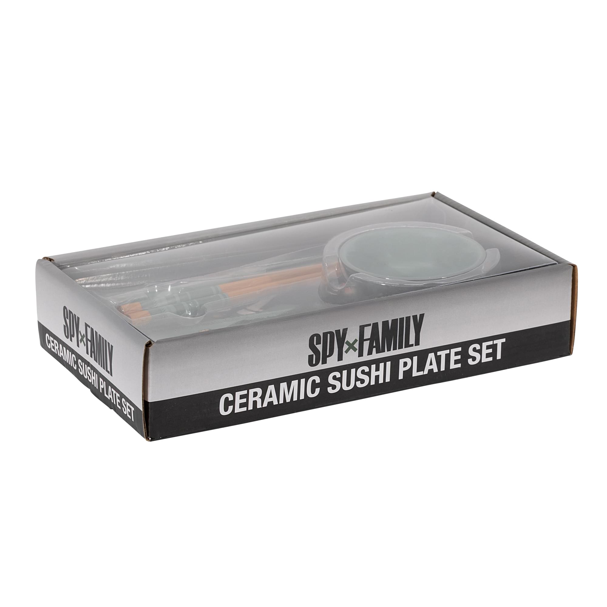 Spy x Family Trio 3-Piece Ceramic Sushi Set With Sauce Bowl and Chopsticks