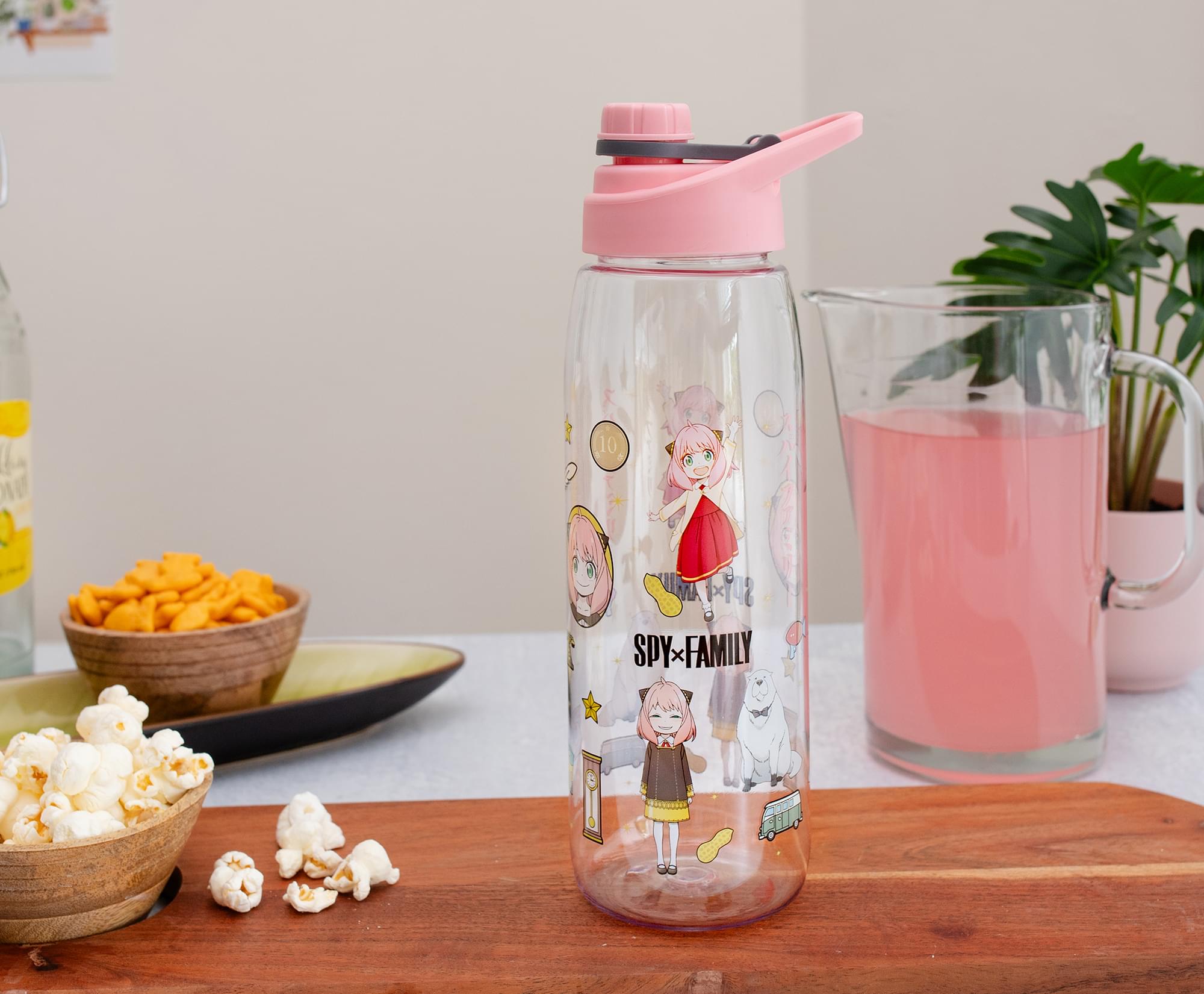 Spy x Family Anya Icons Water Bottle With Screw-Top Lid | Holds 28 Ounces