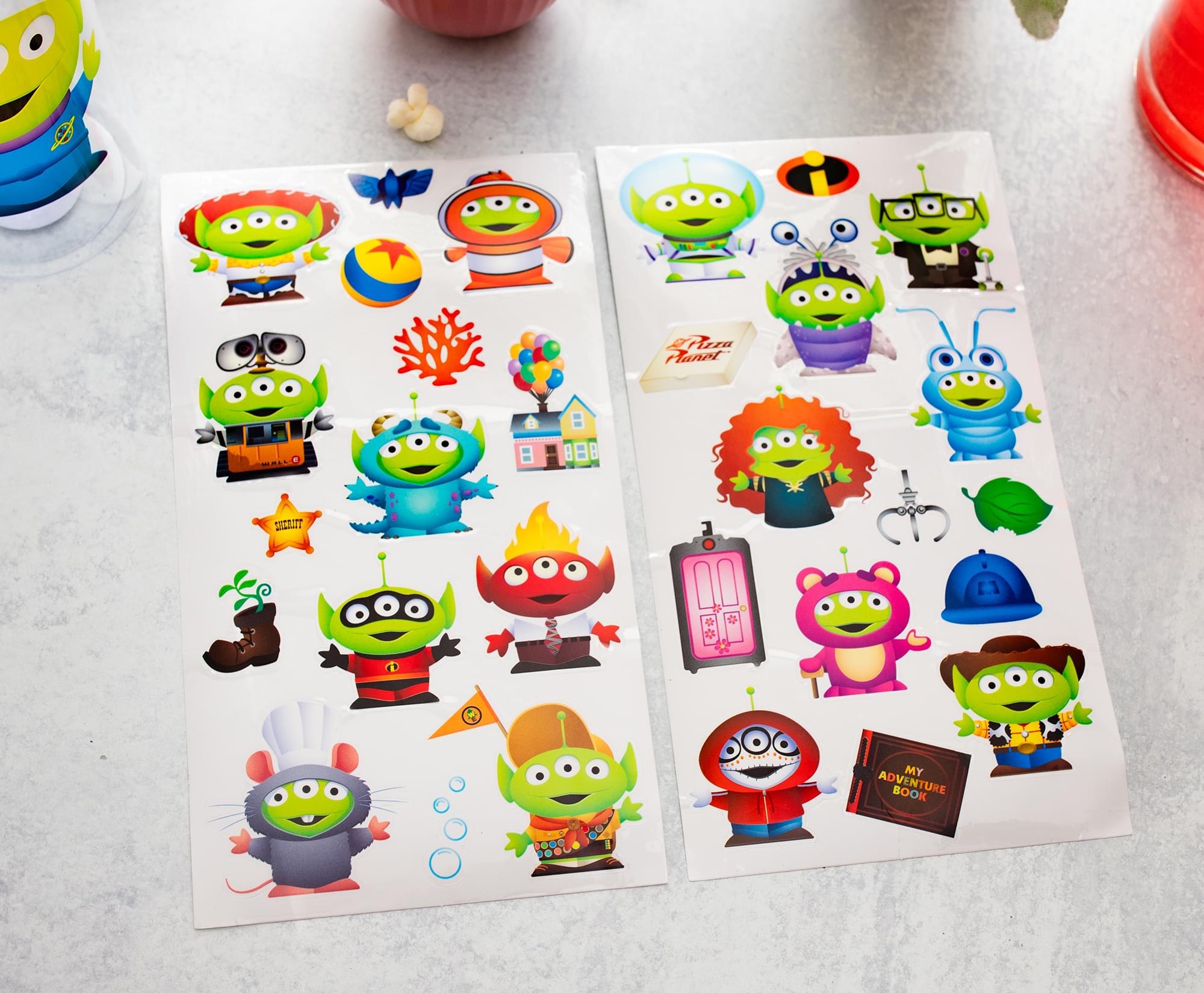 Disney Pixar Toy Story Alien 32-Ounce Twist Spout Water Bottle and Sticker Set