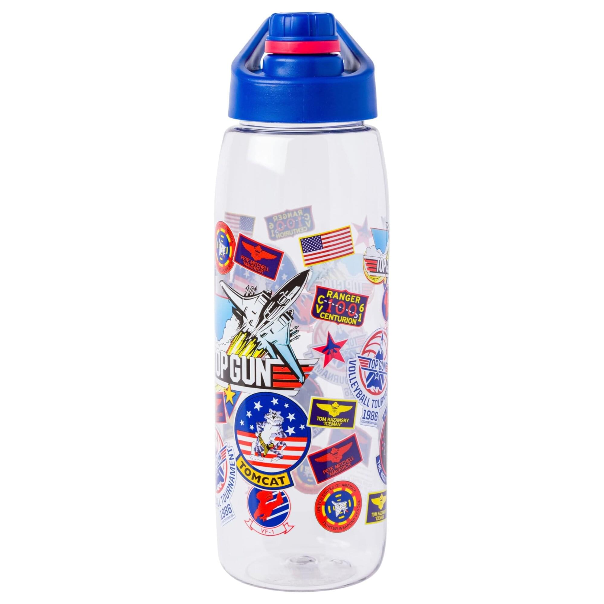 Top Gun Badges 28-Ounce Plastic Water Bottle With Lid