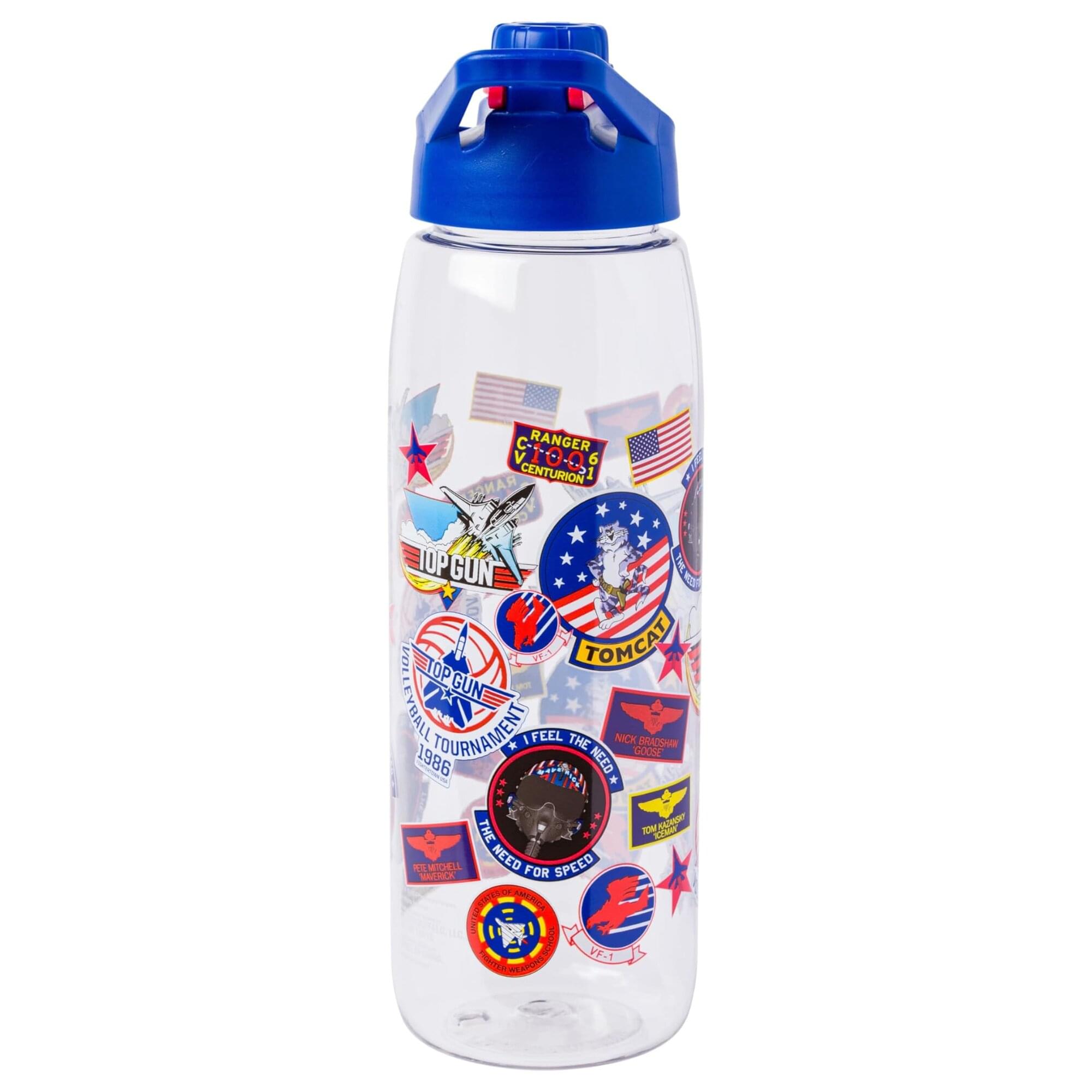 Top Gun Badges 28-Ounce Plastic Water Bottle With Lid