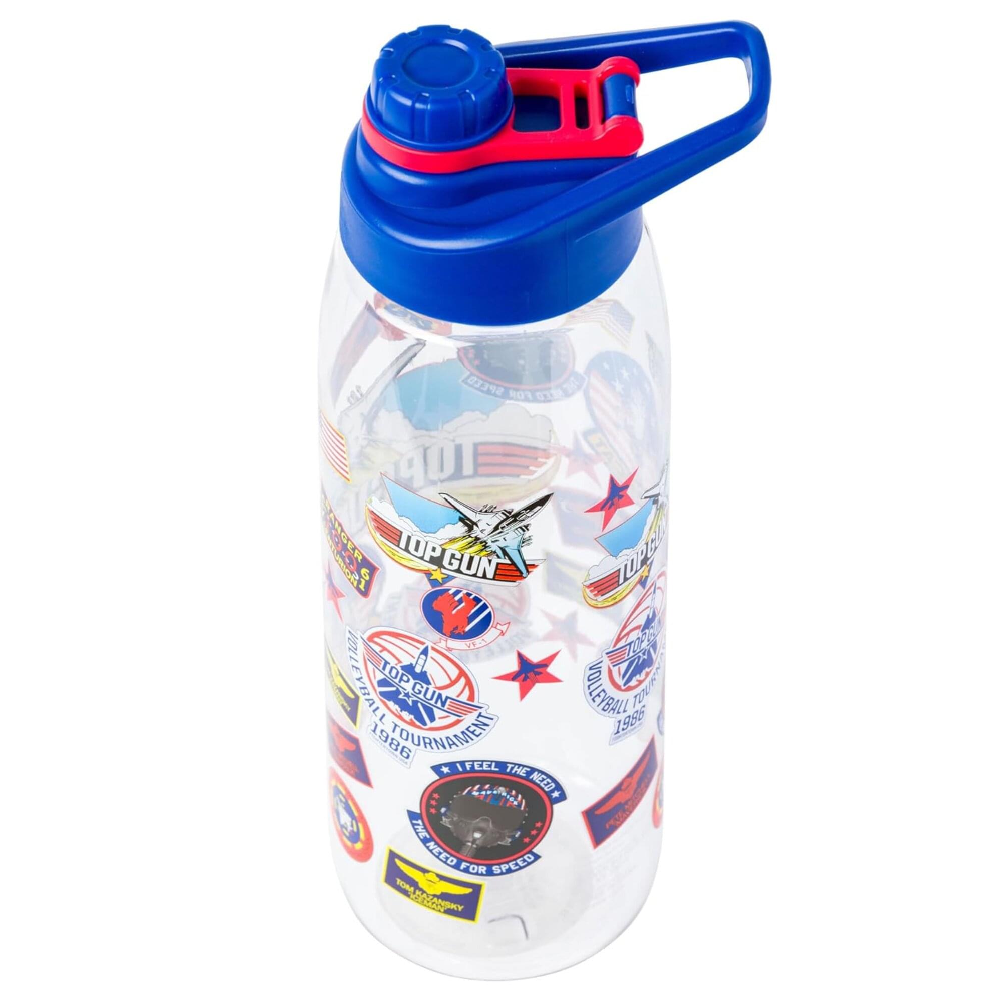 Top Gun Badges 28-Ounce Plastic Water Bottle With Lid