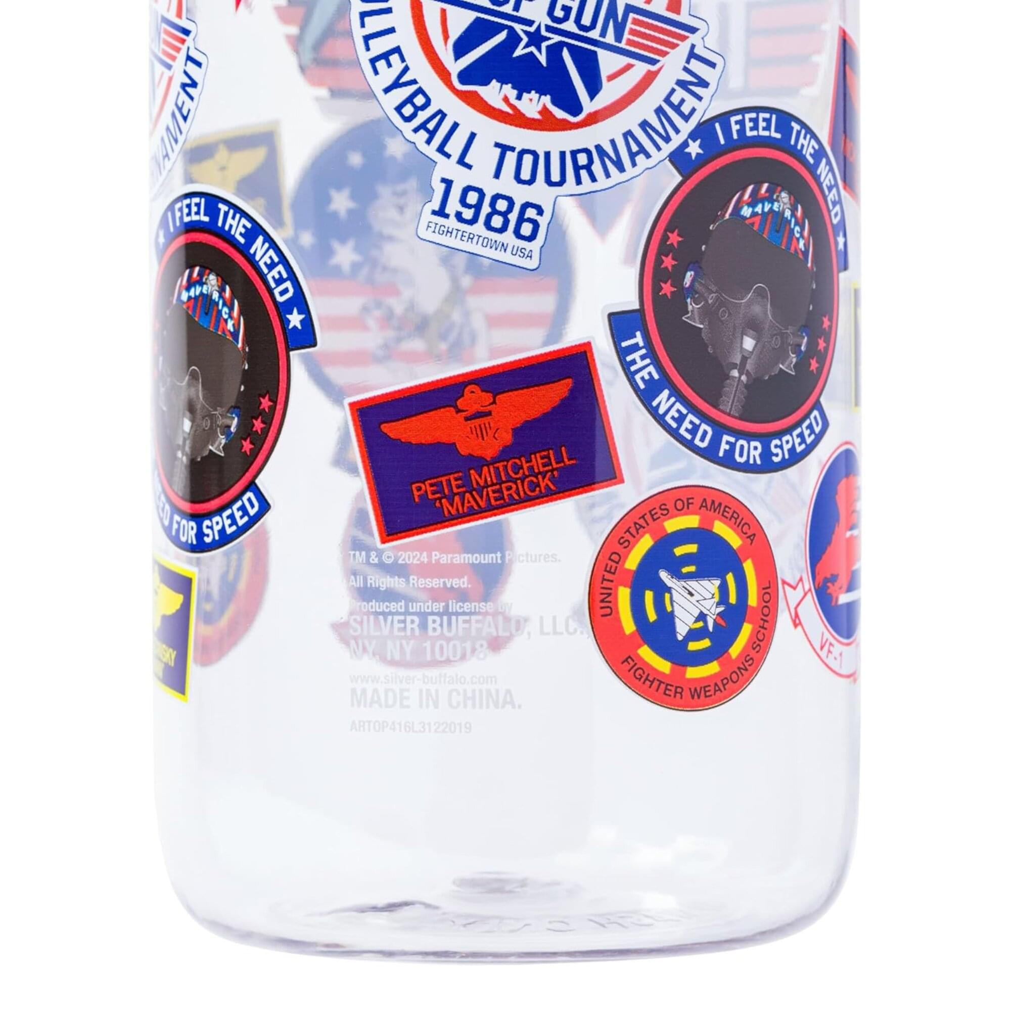 Top Gun Badges 28-Ounce Plastic Water Bottle With Lid