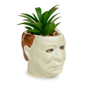 Halloween Michael Myers 3-Inch Ceramic Mini Planter With Artificial Succulent