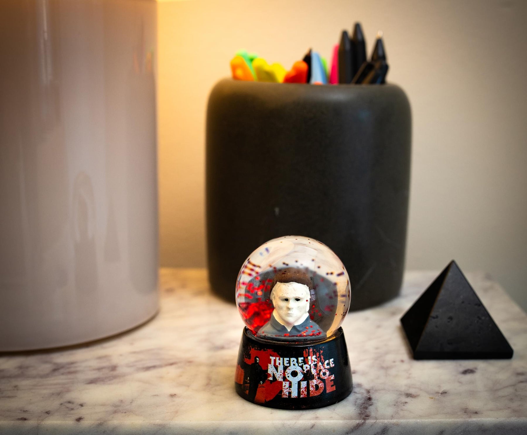 Halloween Michael Myers "No Place To Hide" Mini Snow Globe | 3 Inches Tall