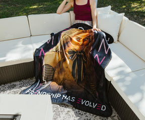 M3GAN "Friendship Has Evolved" Raschel Throw Blanket | 45 x 60 Inches