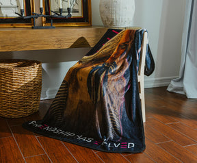 M3GAN "Friendship Has Evolved" Raschel Throw Blanket | 45 x 60 Inches