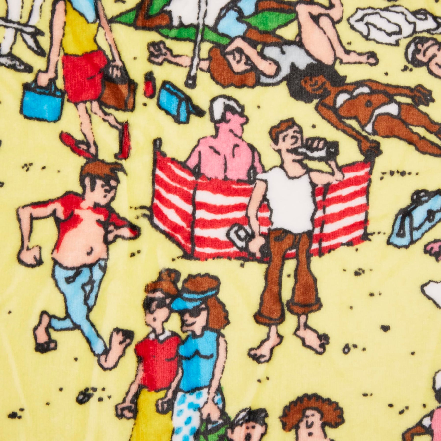 Where's Waldo? Beach Scene Fleece Throw Blanket | 45 x 60 Inches