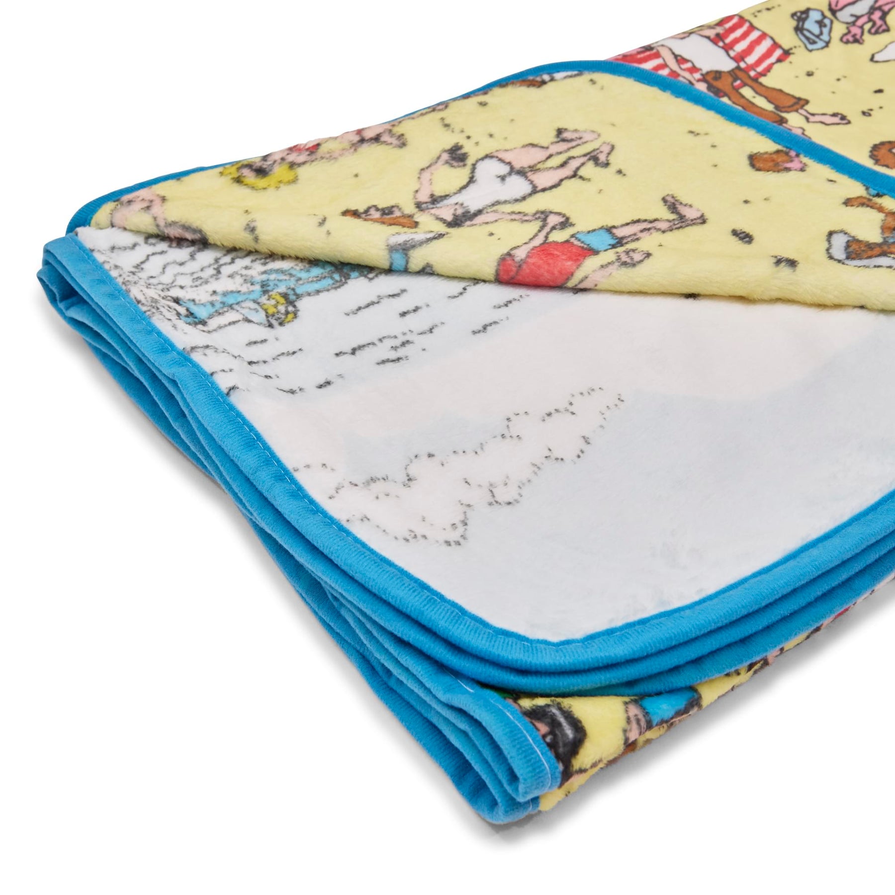 Where's Waldo? Beach Scene Fleece Throw Blanket | 45 x 60 Inches