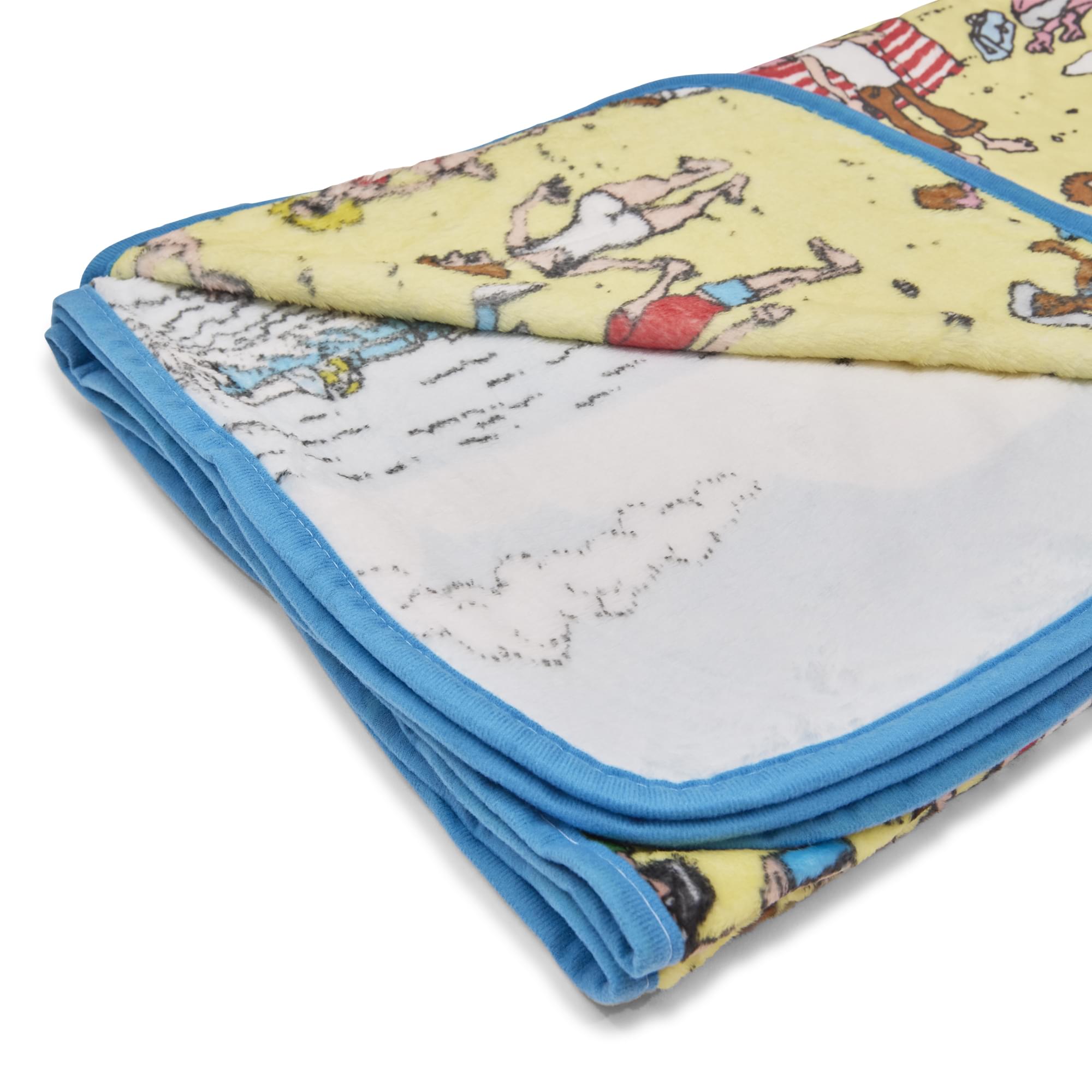 Where's Waldo? Beach Scene Fleece Throw Blanket | 45 x 60 Inches