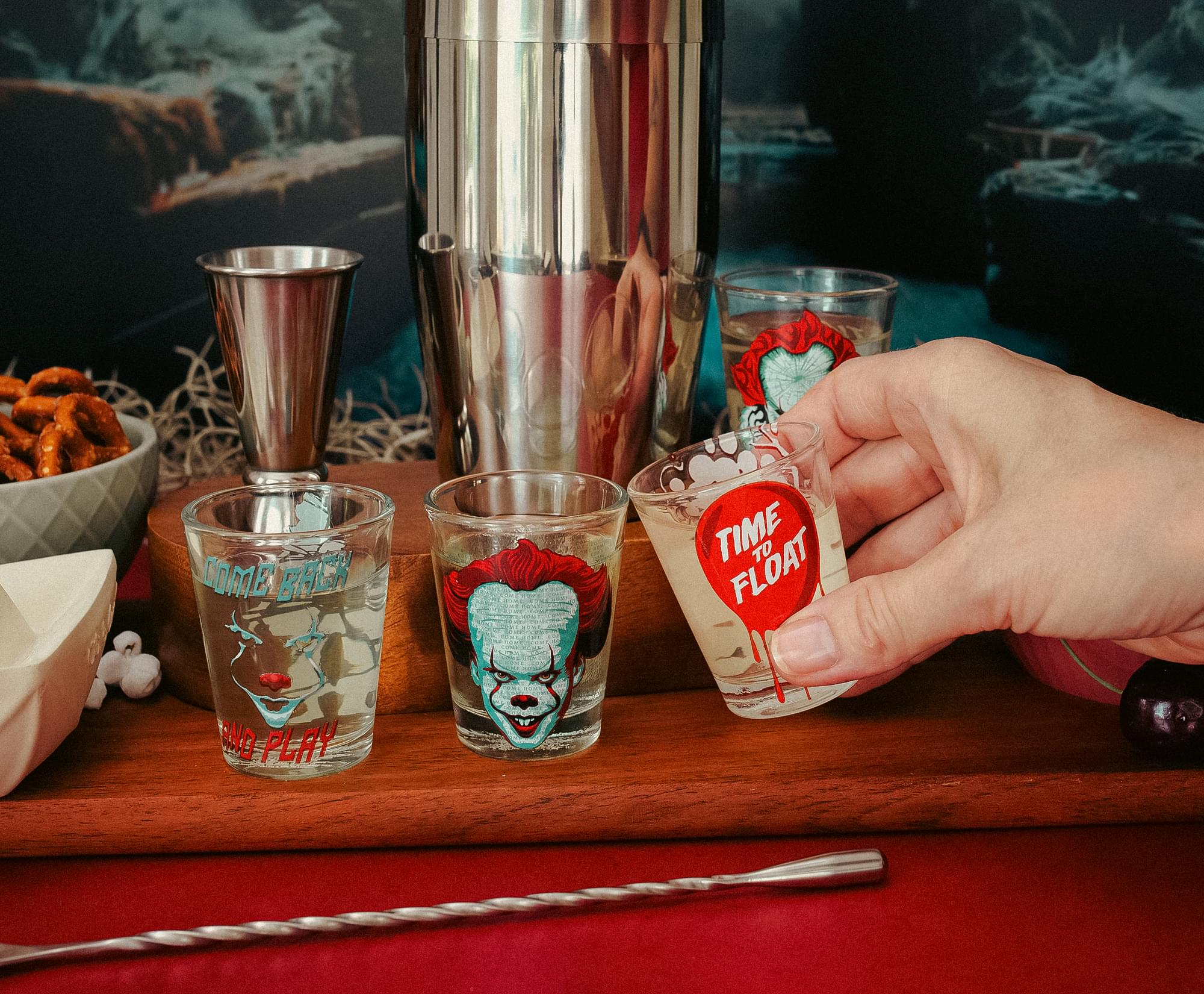 IT Pennywise 2-Ounce Mini Shot Glasses | Set of 4