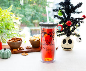 Tim Burton's Corpse Bride Emily 20-Ounce Carnival Cup With Lid and Straw