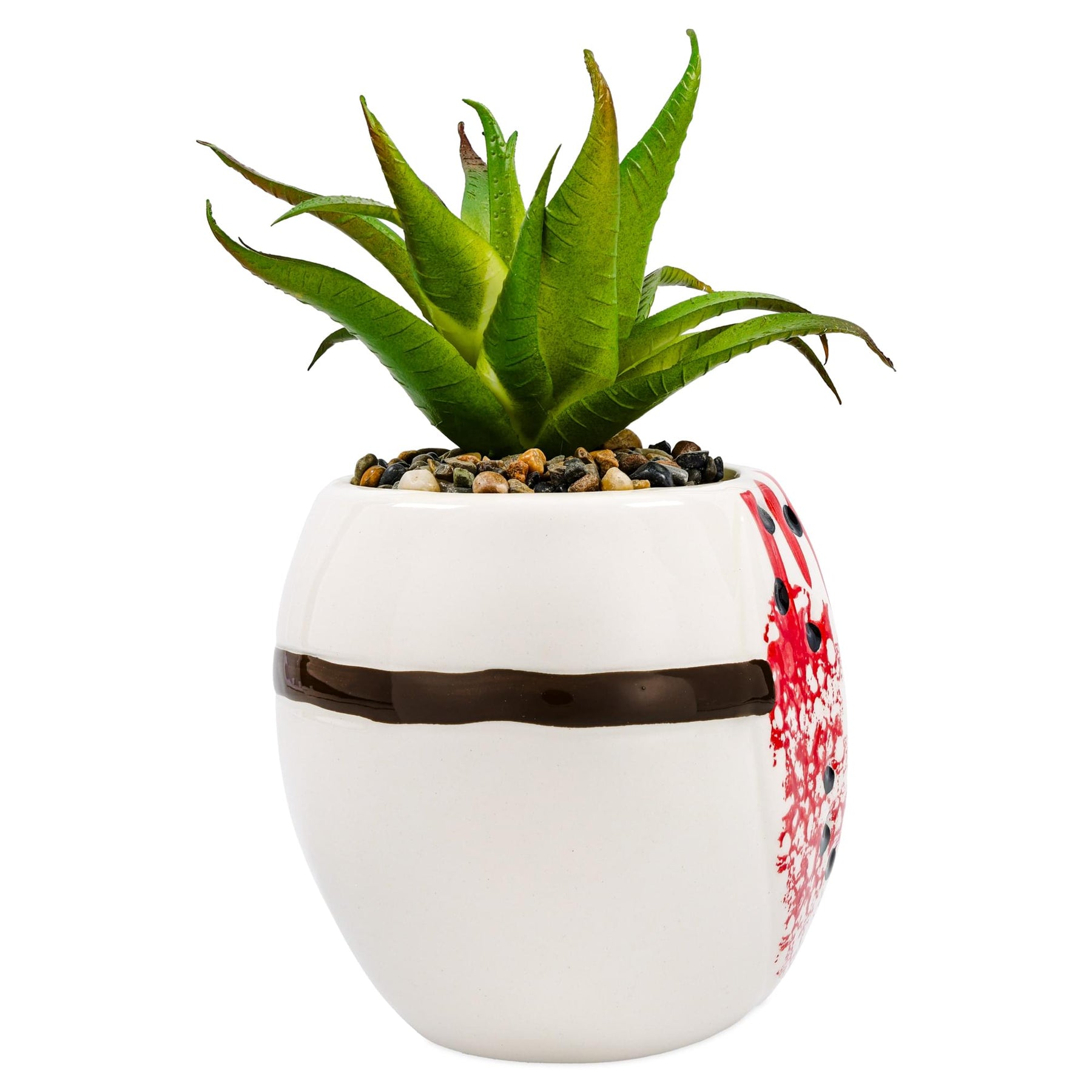 Friday the 13th Jason Voorhees Mask Large Planter with Artificial Succulent