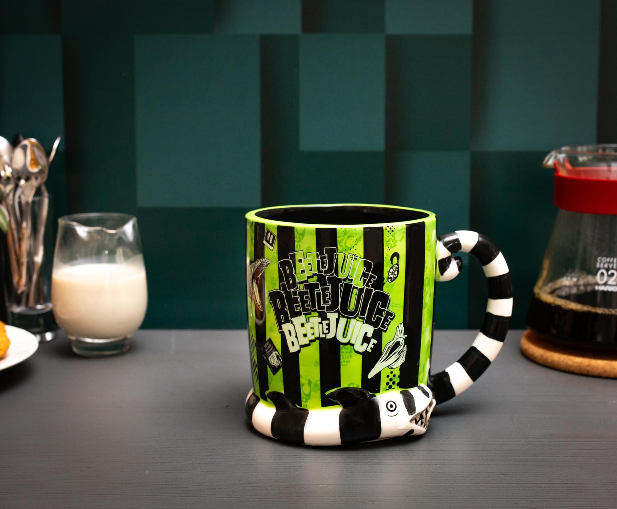 Beetlejuice 3D Sandworm Ceramic Mug With Sculpted Handle | Holds 24 Ounces