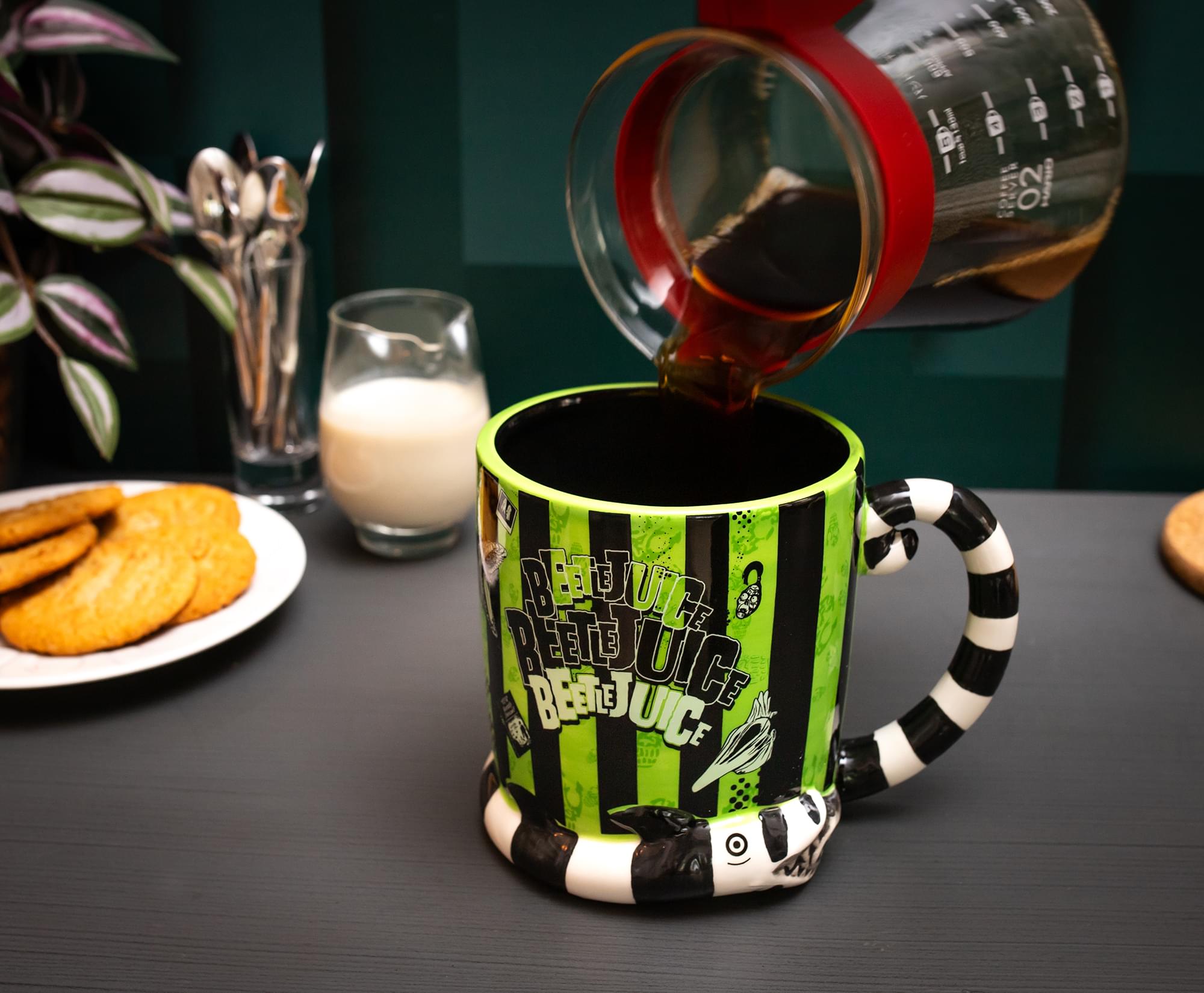 Beetlejuice 3D Sandworm Ceramic Mug With Sculpted Handle | Holds 24 Ounces