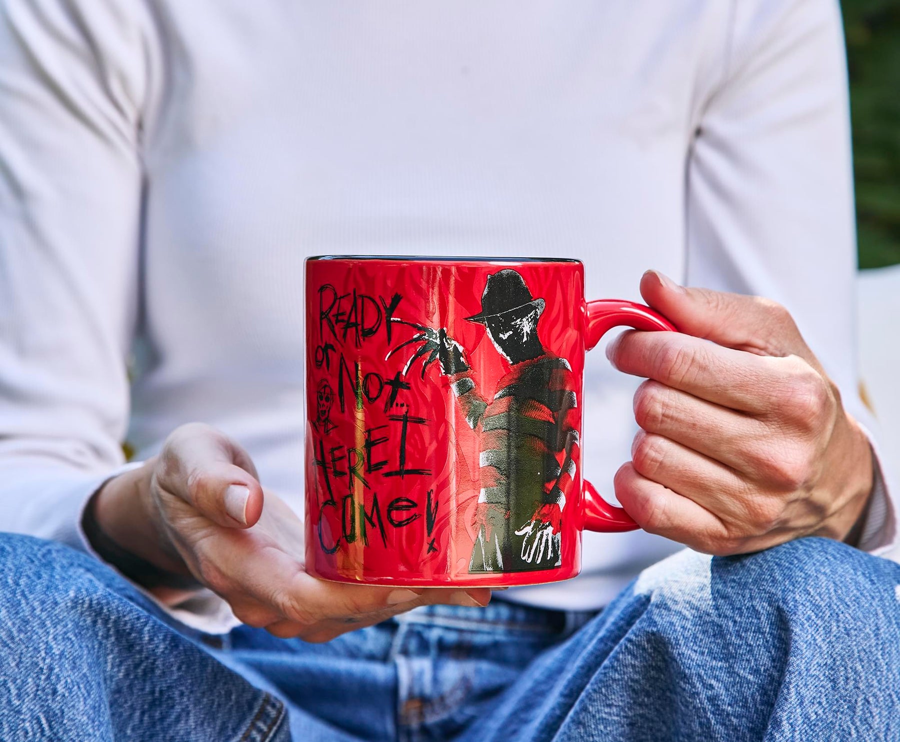 A Nightmare On Elm Street Freddy Krueger "Ready Or Not" Ceramic Mug | Holds 20 Ounces