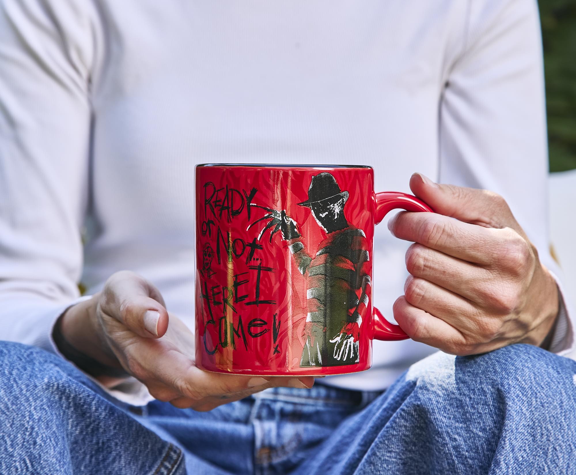 A Nightmare On Elm Street Freddy Krueger "Ready Or Not" Ceramic Mug | Holds 20 Ounces