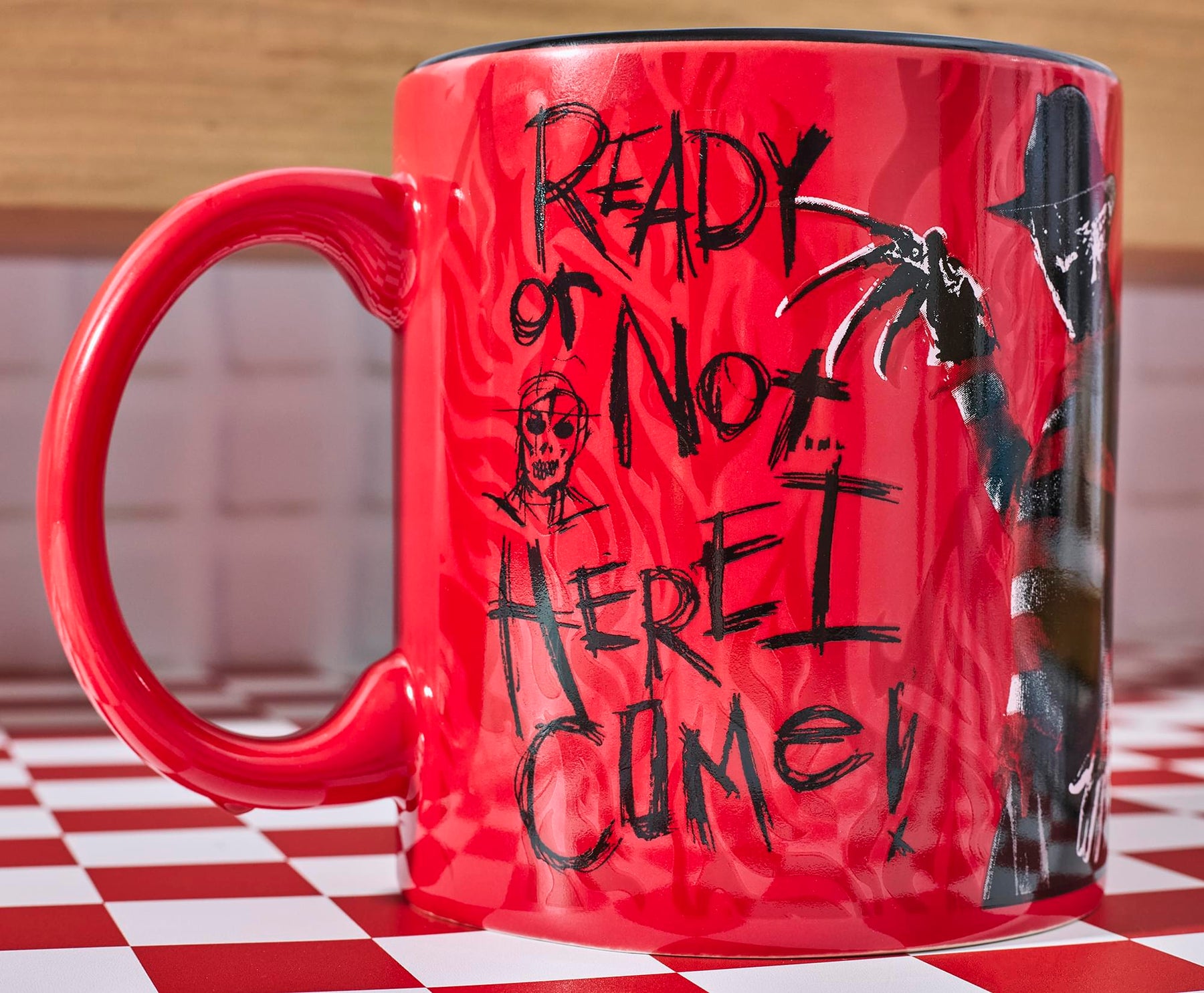 A Nightmare On Elm Street Freddy Krueger "Ready Or Not" Ceramic Mug | Holds 20 Ounces