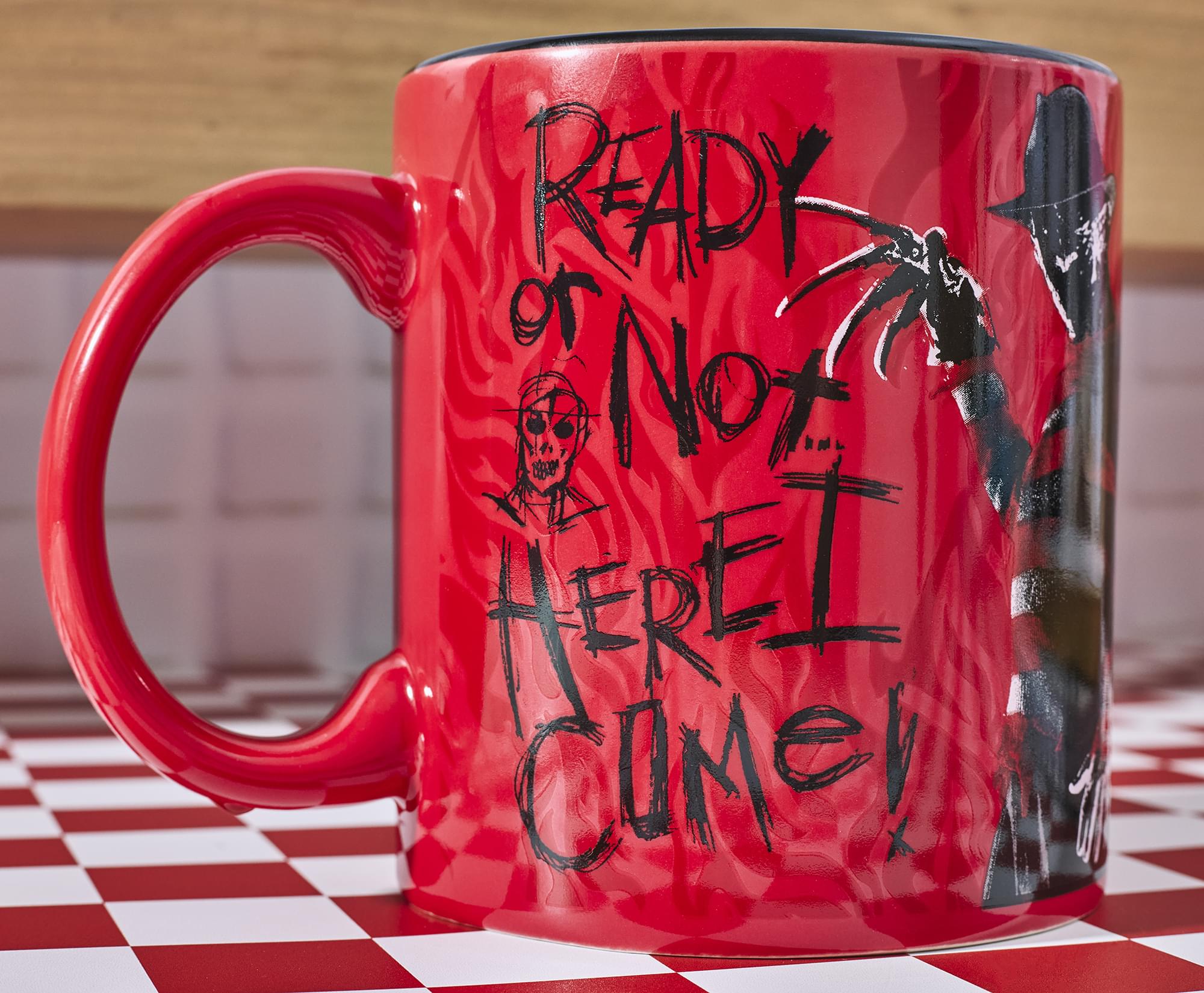 A Nightmare On Elm Street Freddy Krueger "Ready Or Not" Ceramic Mug | Holds 20 Ounces