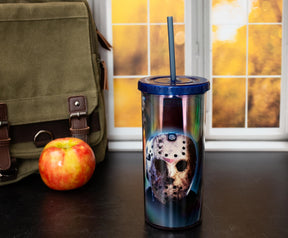 Friday The 13th Jason Carnival Cup With Lid and Straw | Holds 20 Ounces