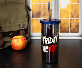 Friday The 13th Jason Carnival Cup With Lid and Straw | Holds 20 Ounces