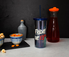 Friday The 13th Jason Carnival Cup With Lid and Straw | Holds 20 Ounces
