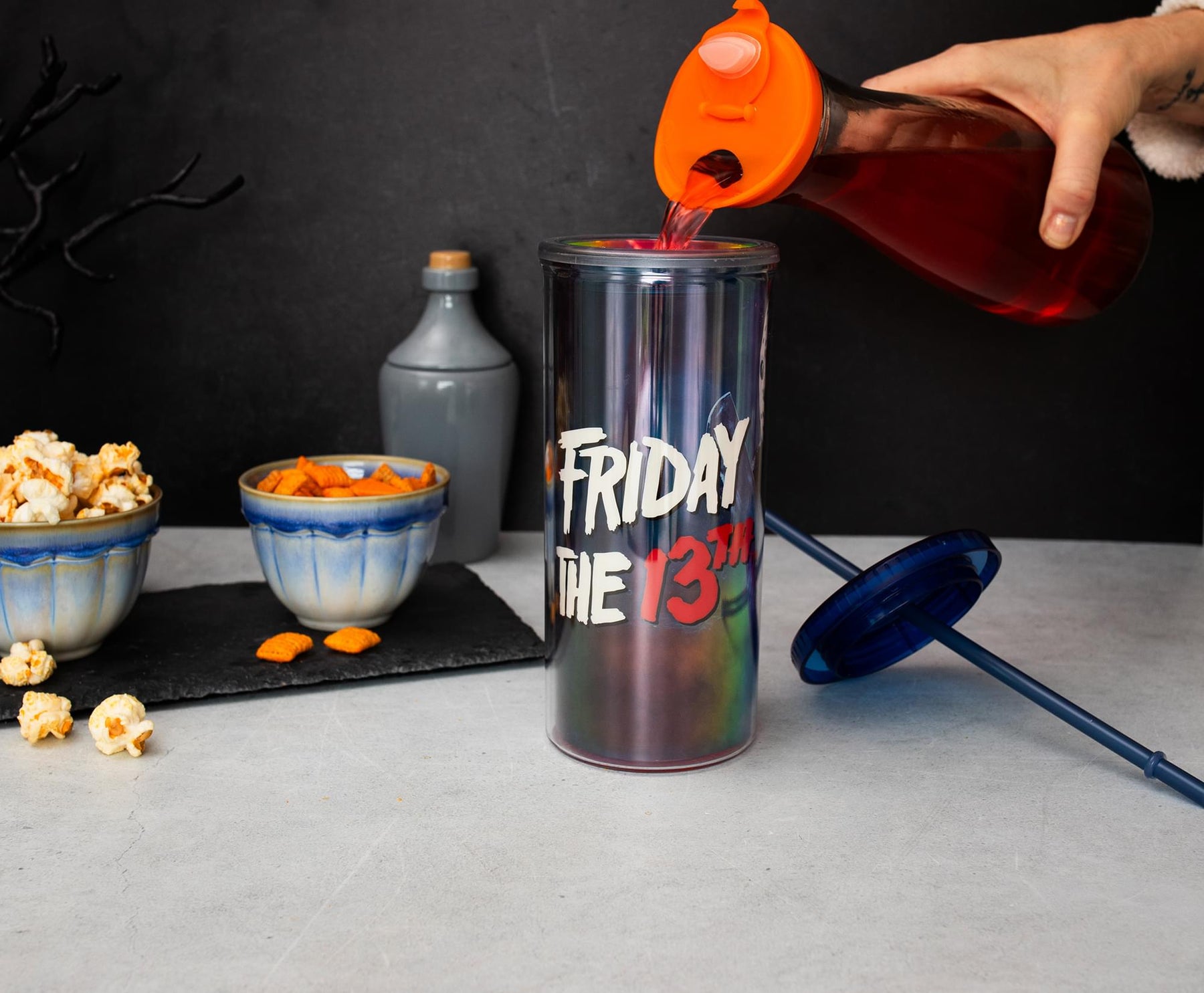 Friday The 13th Jason Carnival Cup With Lid and Straw | Holds 20 Ounces