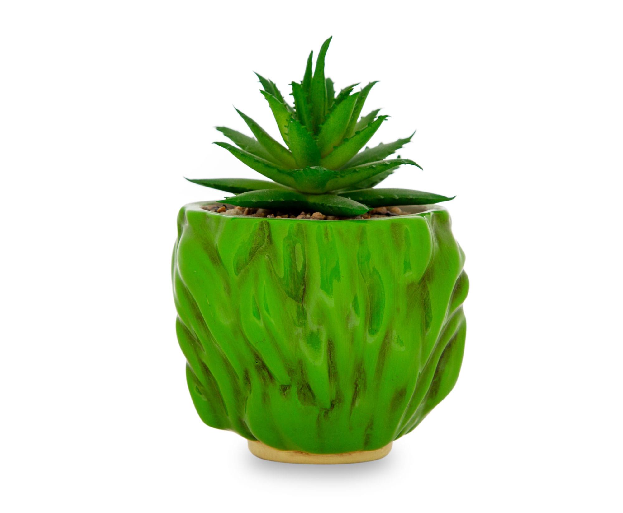 Beetlejuice Head 3-Inch Ceramic Mini Planter with Artificial Succulent