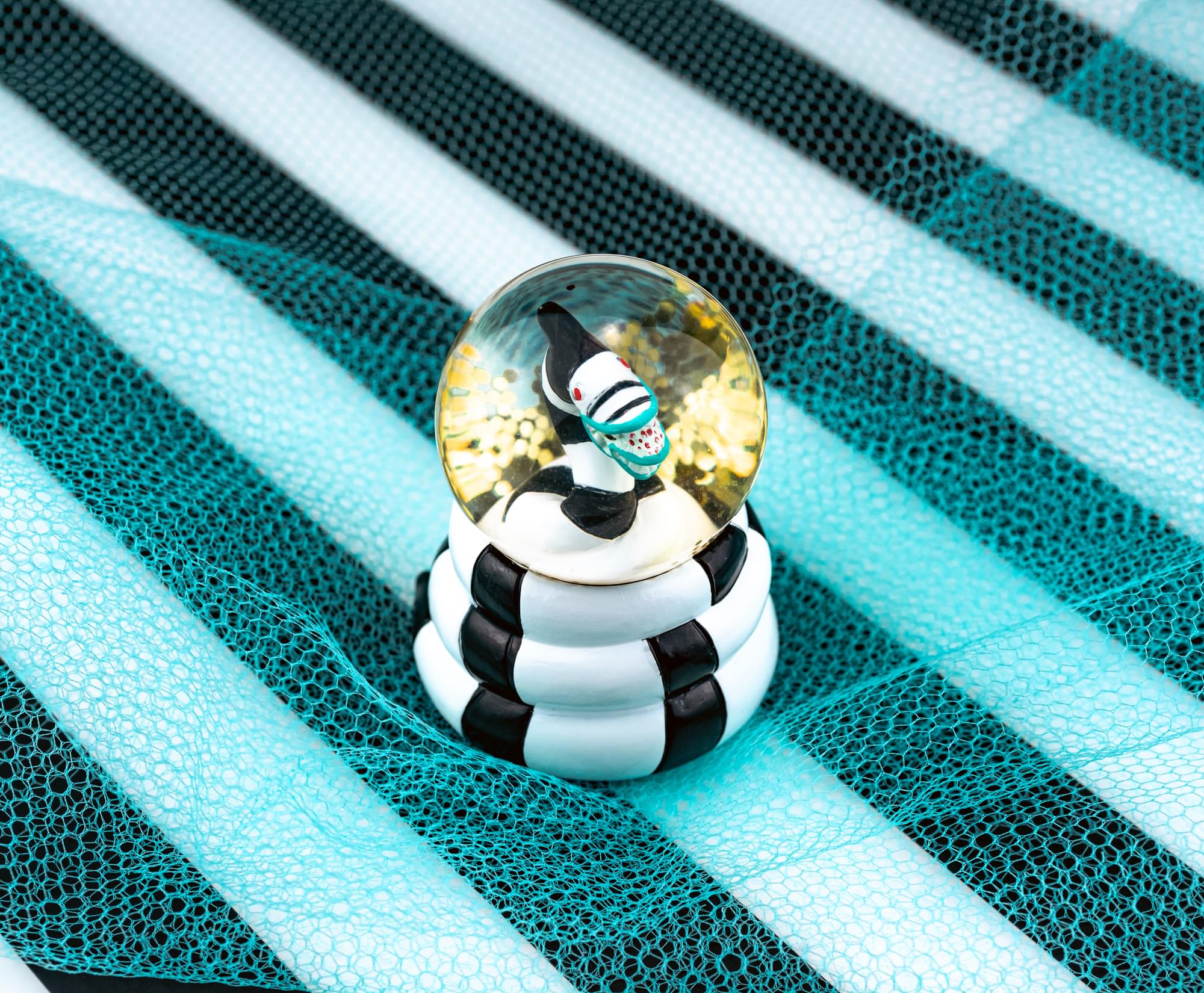 Beetlejuice Sandworm Mini Light-Up Snow Globe | 3 Inches Tall