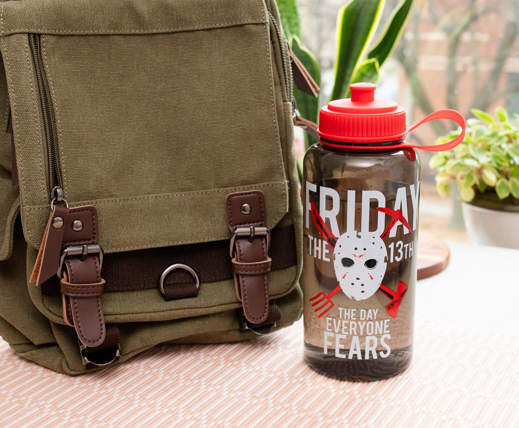 Friday The 13th "The Day Everyone Fears" Water Bottle | Holds 34 Ounces