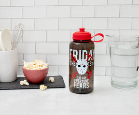 Friday The 13th "The Day Everyone Fears" Water Bottle | Holds 34 Ounces