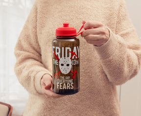Friday The 13th "The Day Everyone Fears" Water Bottle | Holds 34 Ounces