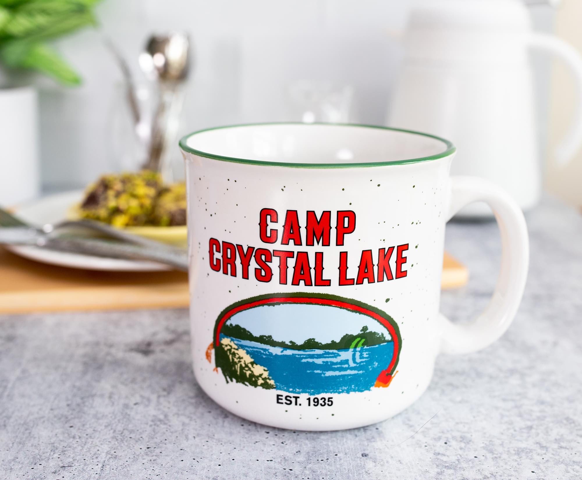Friday the 13th Crystal Lake Ceramic Camper Mug | Holds 20 Ounces