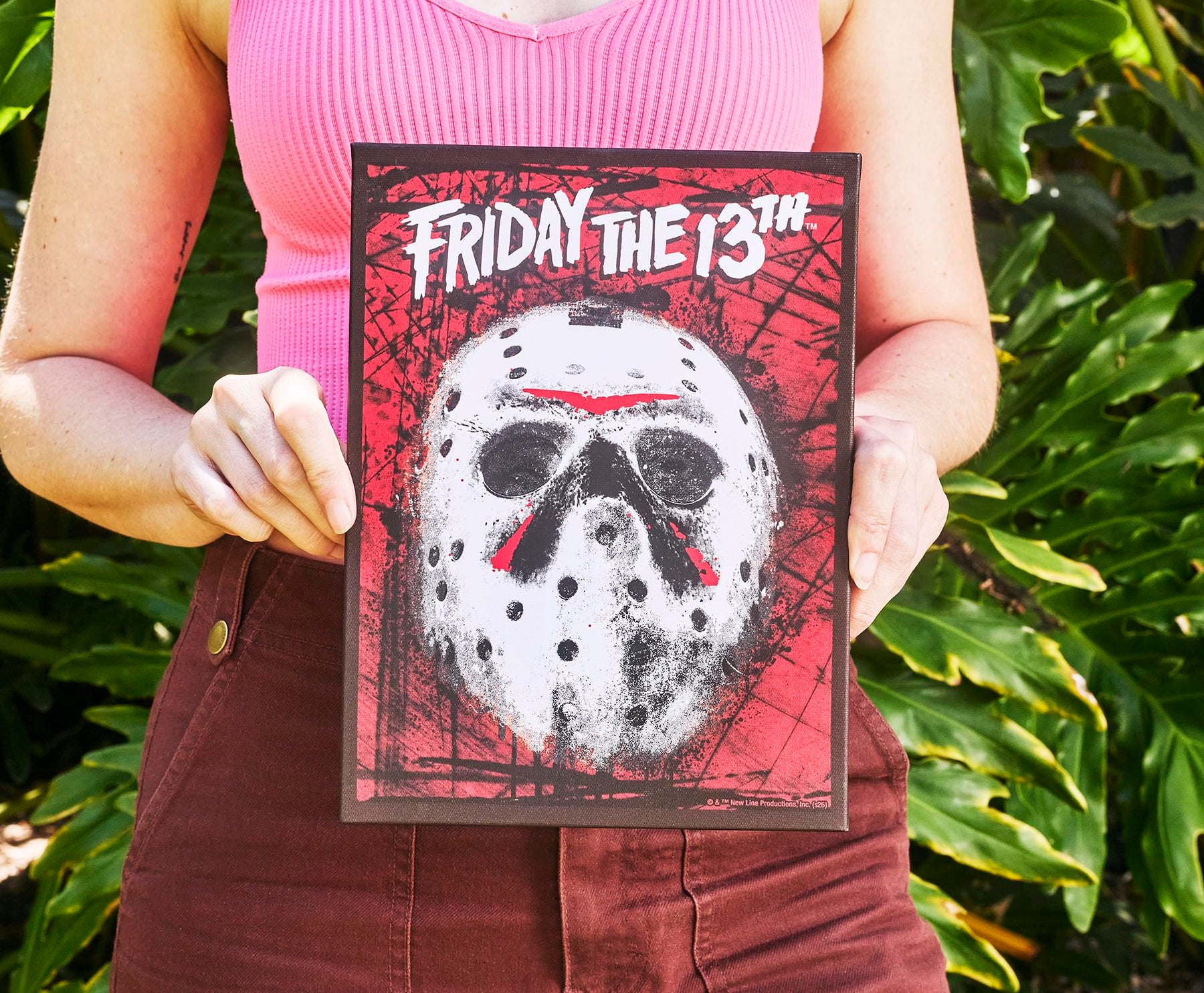 Friday The 13 Jason Voorhees Mask Canvas Wall Art With Magnets | 7.5 x 10 Inches