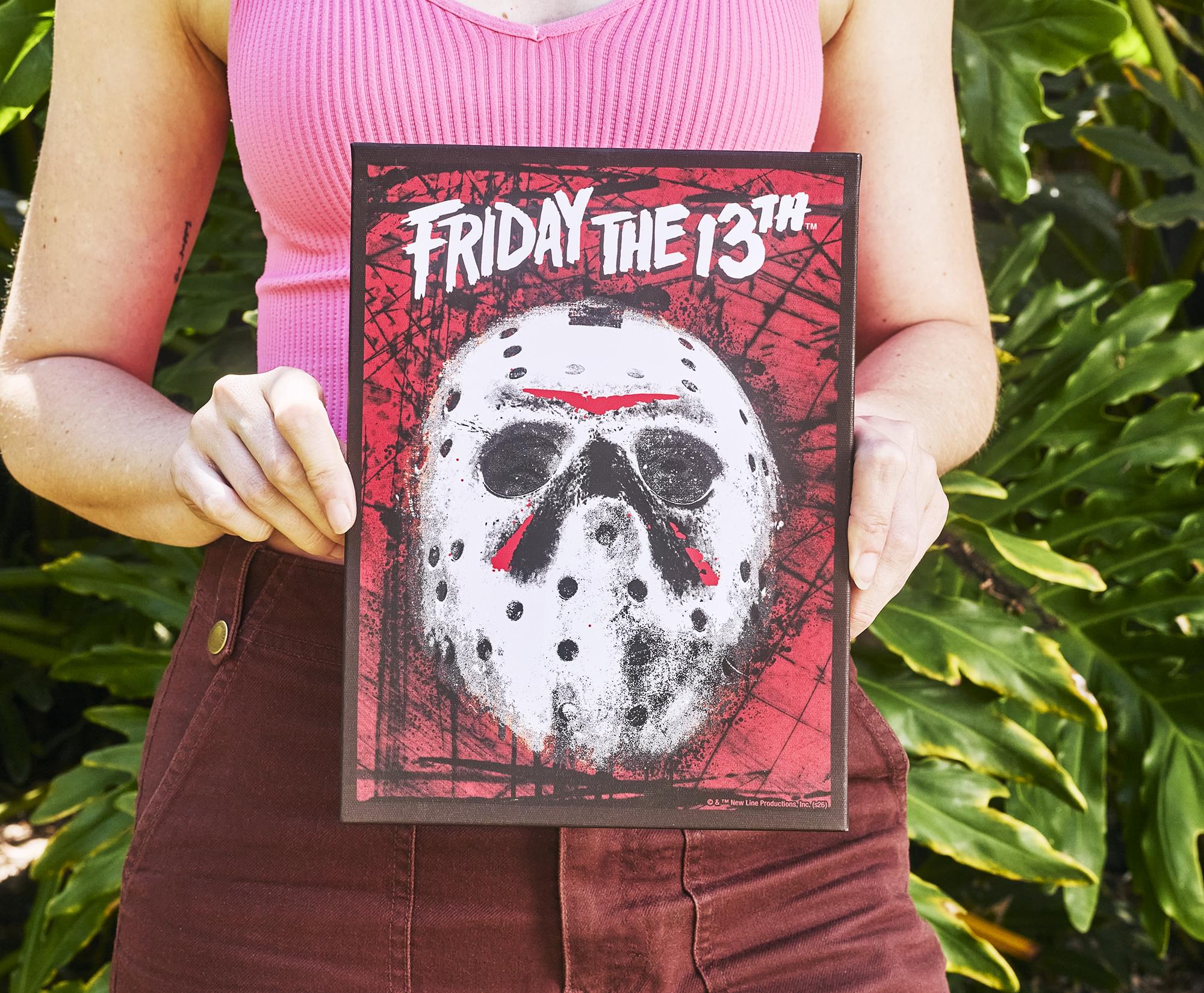 Friday The 13 Jason Voorhees Mask Canvas Wall Art With Magnets | 7.5 x 10 Inches