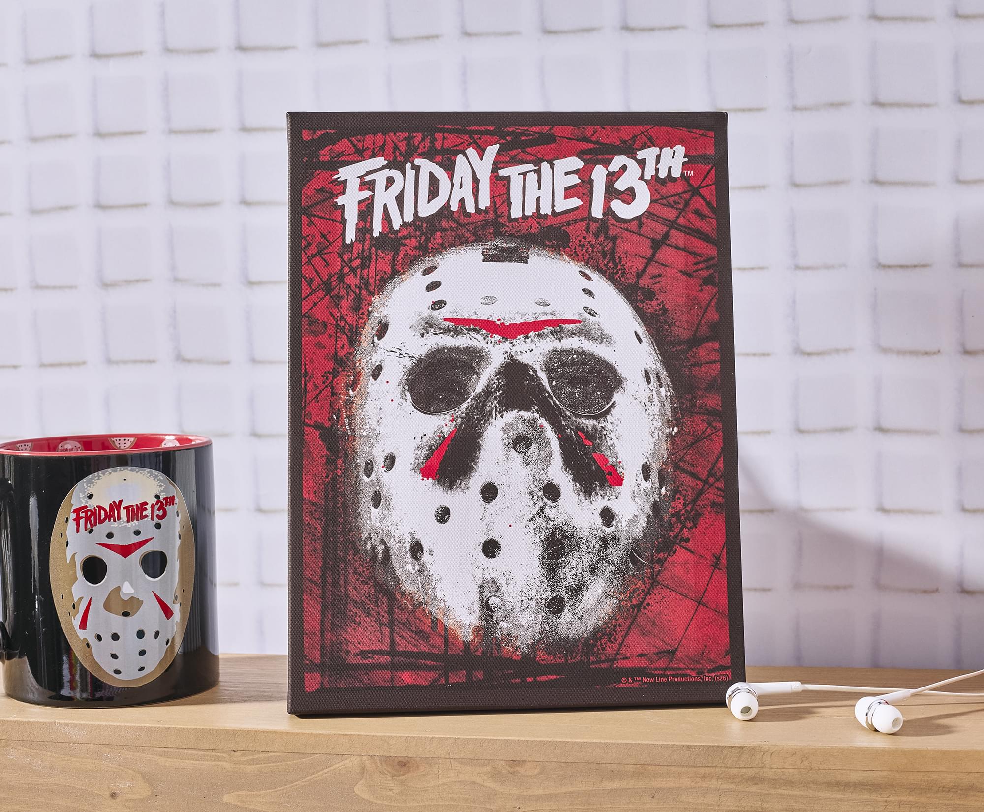 Friday The 13 Jason Voorhees Mask Canvas Wall Art With Magnets | 7.5 x 10 Inches