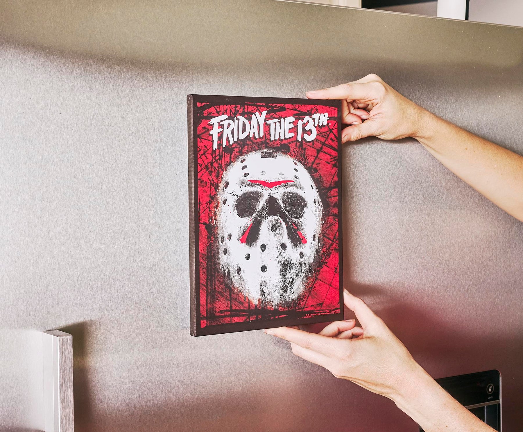 Friday The 13 Jason Voorhees Mask Canvas Wall Art With Magnets | 7.5 x 10 Inches