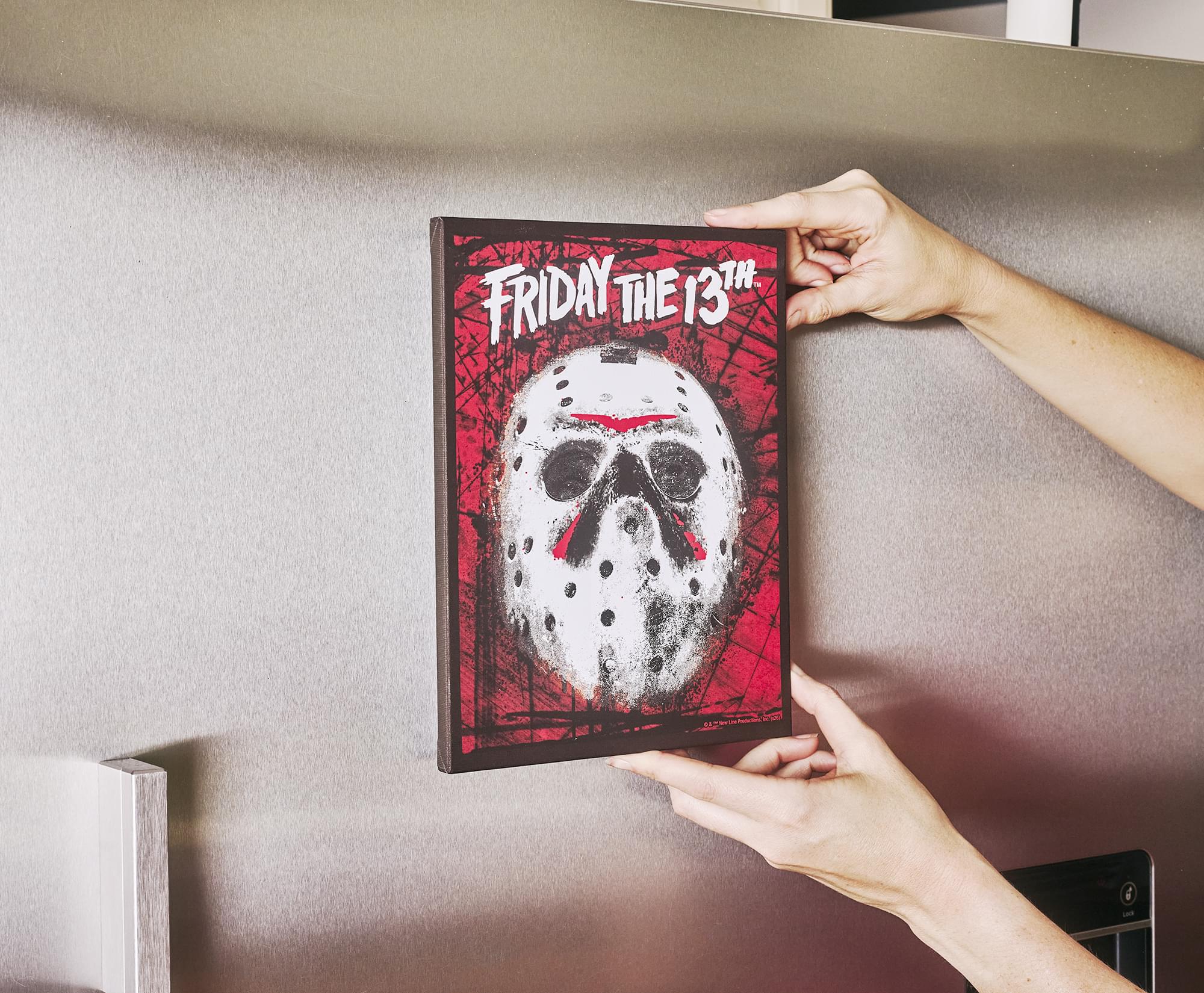 Friday The 13 Jason Voorhees Mask Canvas Wall Art With Magnets | 7.5 x 10 Inches