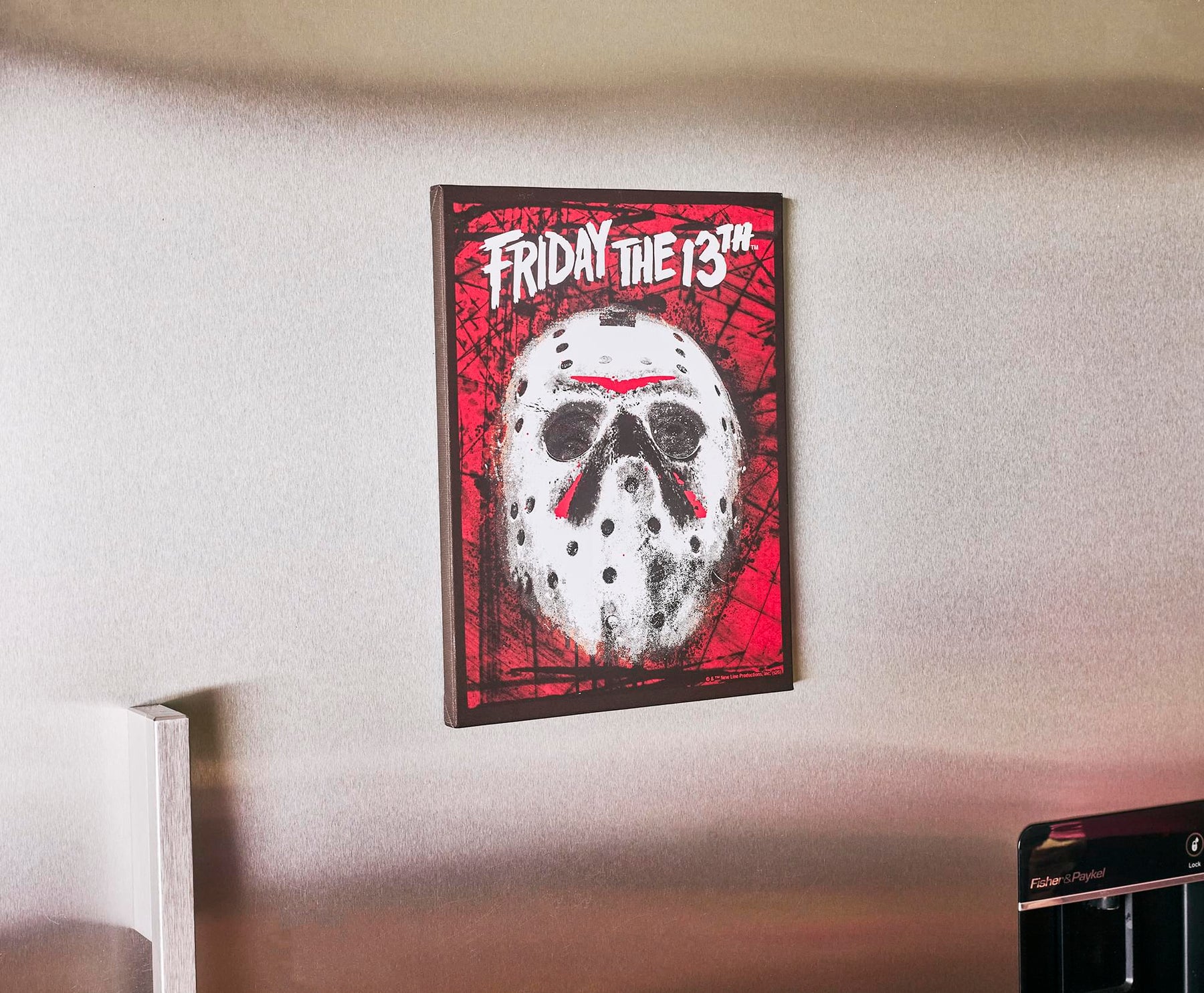Friday The 13 Jason Voorhees Mask Canvas Wall Art With Magnets | 7.5 x 10 Inches