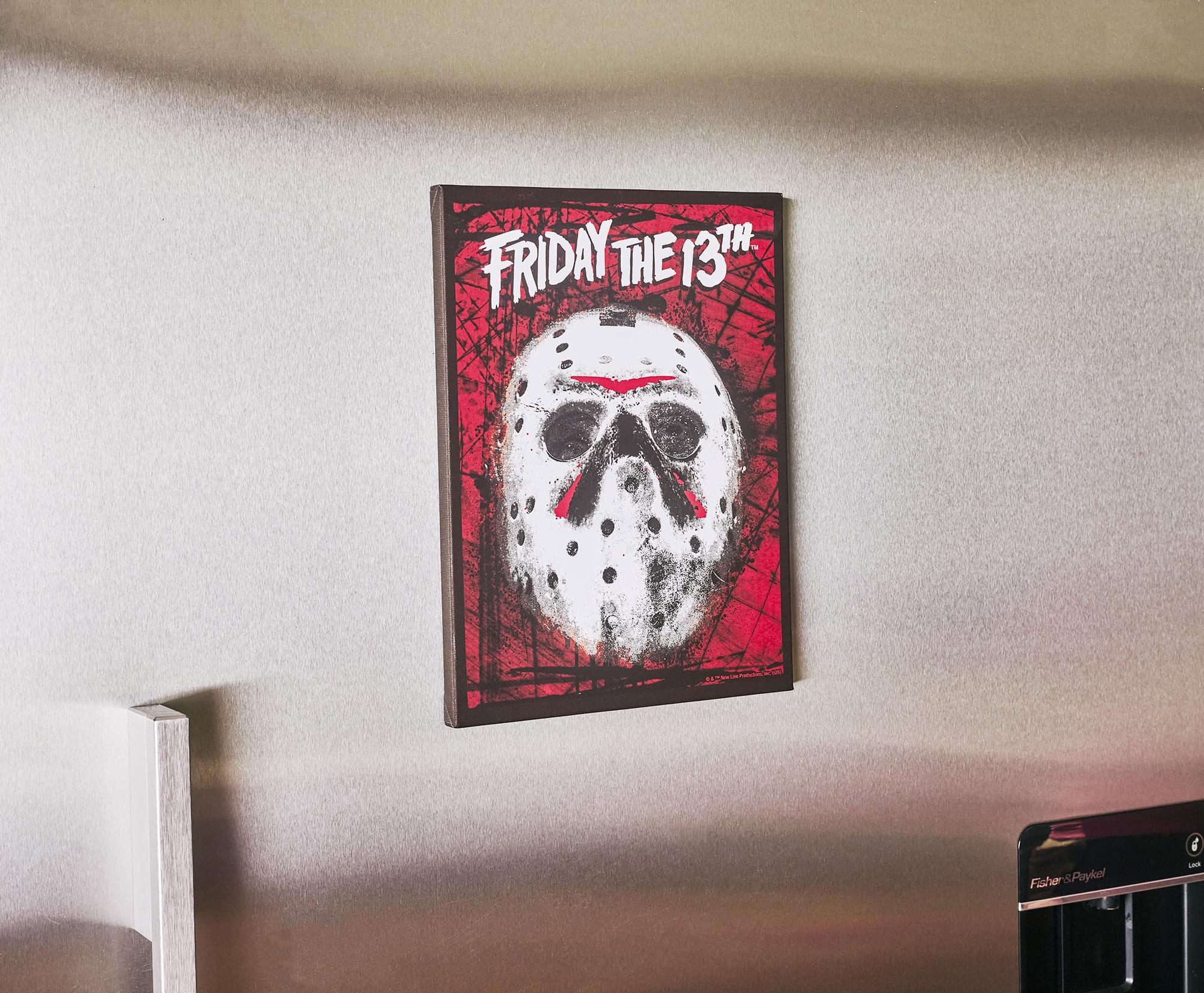 Friday The 13 Jason Voorhees Mask Canvas Wall Art With Magnets | 7.5 x 10 Inches