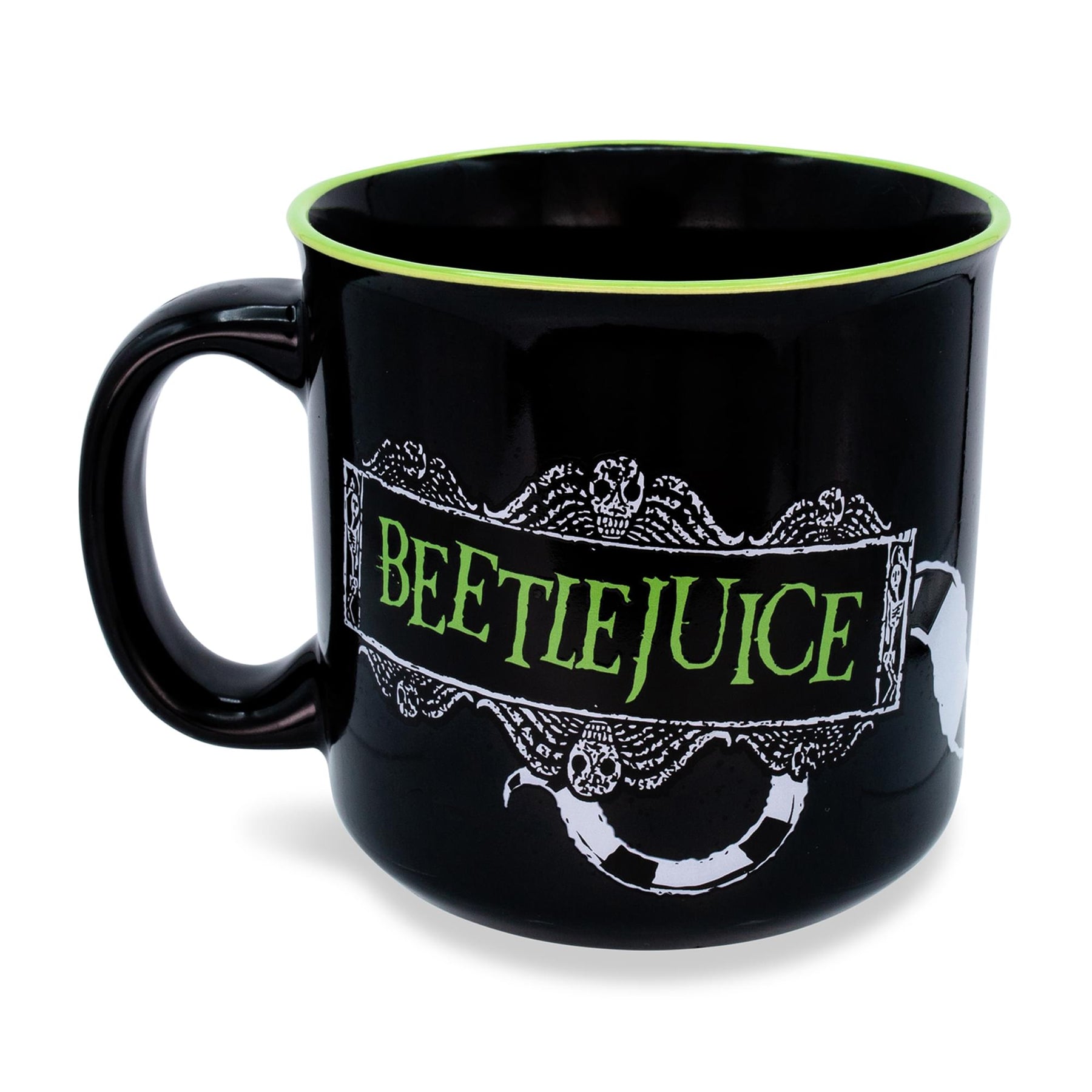 Beetlejuice "Never Trust the Living" Ceramic Camper Mug | Holds 20 Ounces