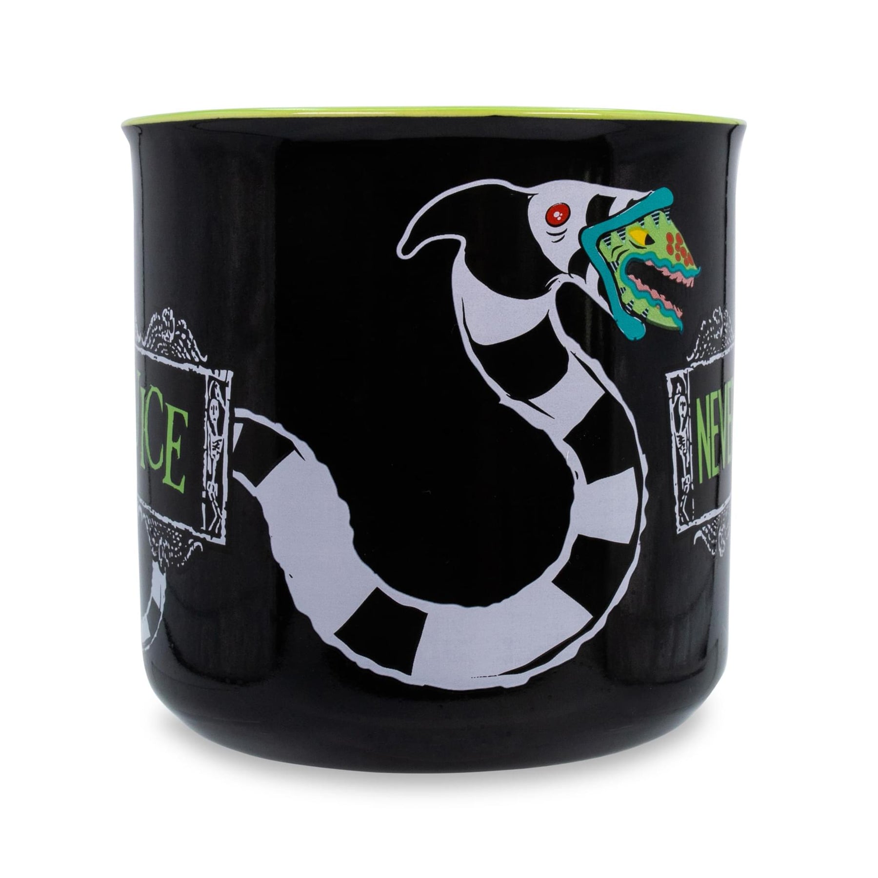 Beetlejuice "Never Trust the Living" Ceramic Camper Mug | Holds 20 Ounces