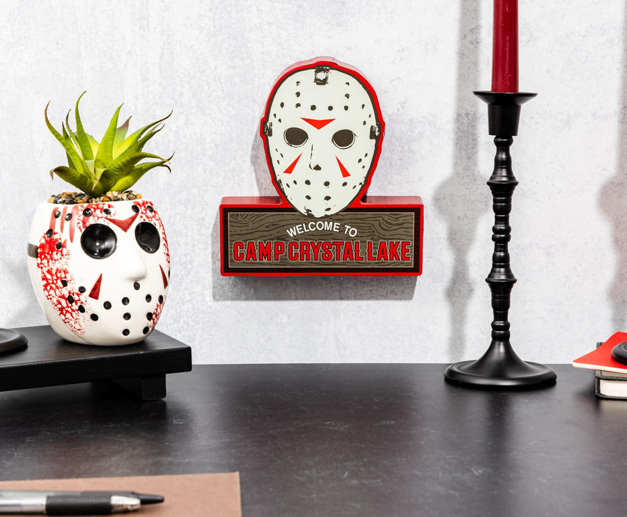 Friday The 13th Jason Mask Camp Crystal Lake MDF Wall Sign | 11 x 17 Inches