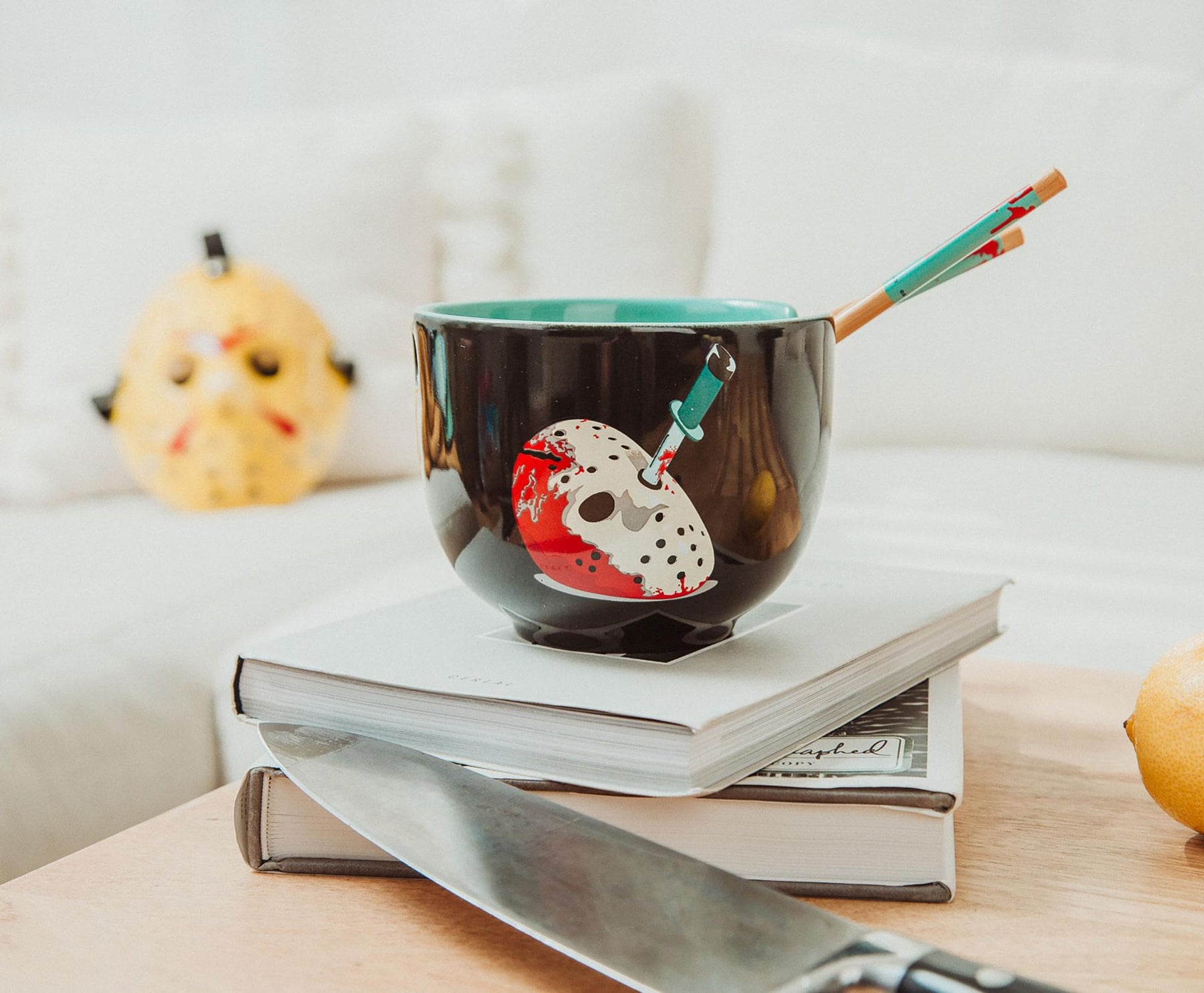 Friday The 13th Jason Voorhees 20-Ounce Ramen Bowl and Chopstick Set