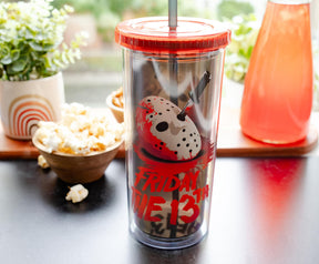 Friday the 13th: The Final Chapter Cold Cup With Lid and Straw | Holds 20 Ounces